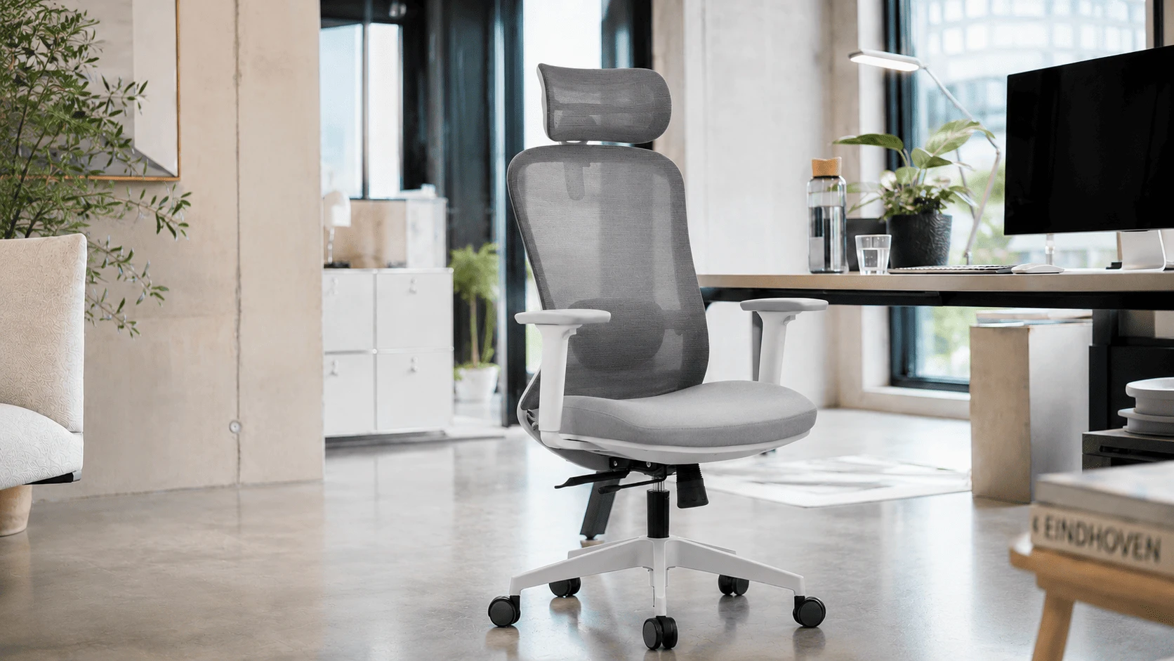 Alygn Core Pro ergonomische bureaustoel voor thuiswerken, zijaanzicht